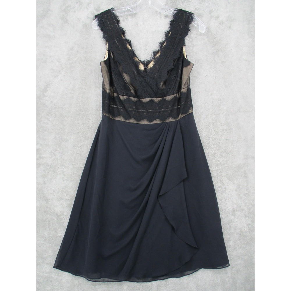 JS Collections Dress 8 Chiffon Lace Draped Babydoll Whimsigoth Cocktail Witchy